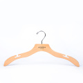 Natural lady clothes hanger for cloth shopping with customized LOGO